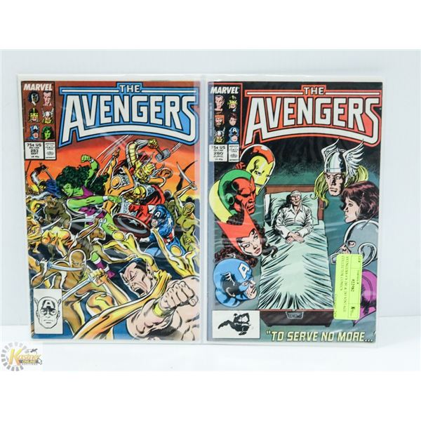 AVENGERS #’S 280 & 283 VINTAGE COLLECTOR COMICS