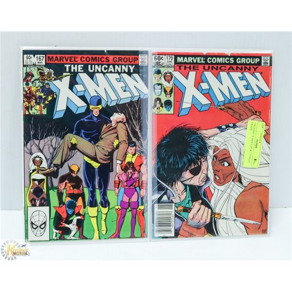 UNCANNY X-MEN #167 & 170 HIGH GRADE