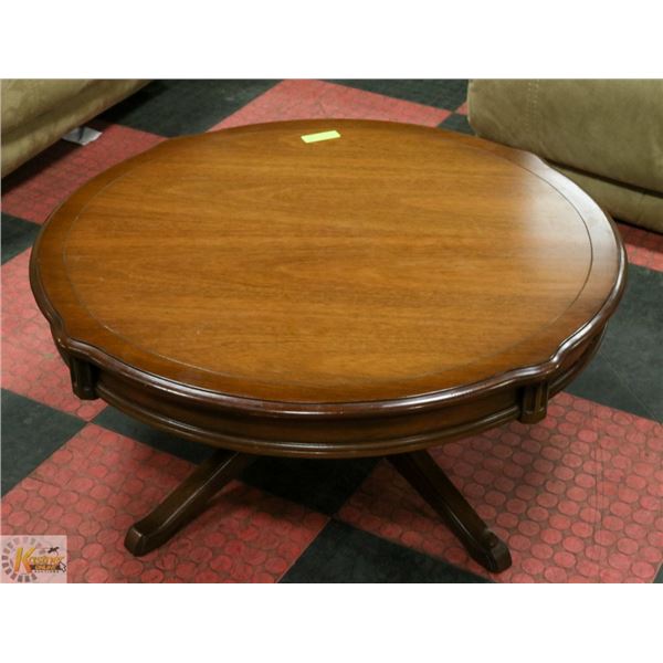 MID-CENTURY ROSEWOOD COFFEE TABLE- 36" ROUND