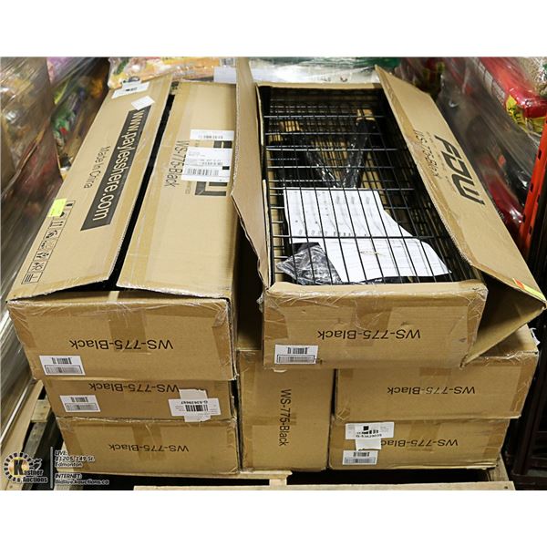 PALLET OF 7 NEW BLACK UTILITY RACKS