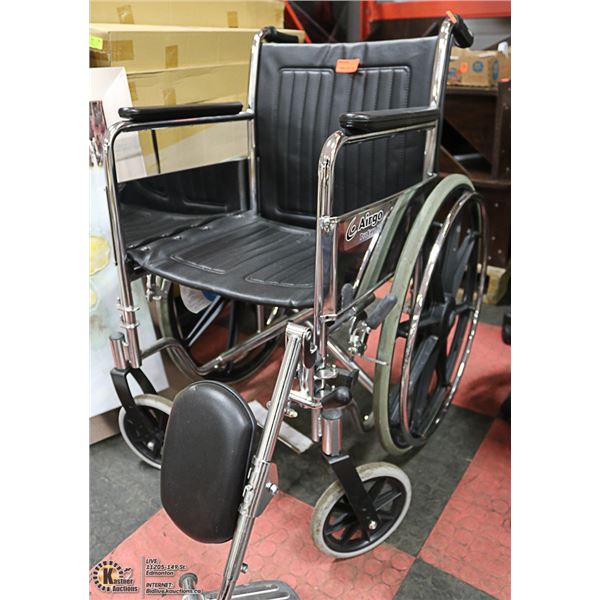 WHEELCHAIR MISSING LEG SUPPORT