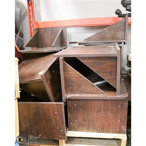 PALLET OF WALL MOUNT SHELVES