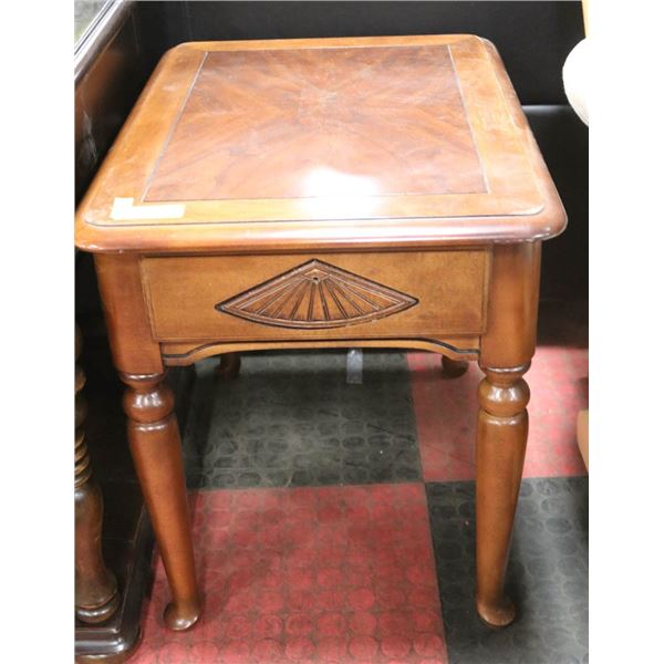 WOODEN END TABLE WITH DRAWER 18 X 24 X 21