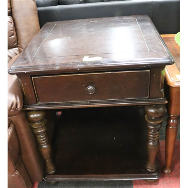 PAULA DEEN WOOD END TABLE 24 X 26 X 26