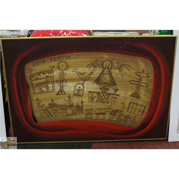 CANADIAN NATIVE ART DEPICTING PICTURE SIGNED