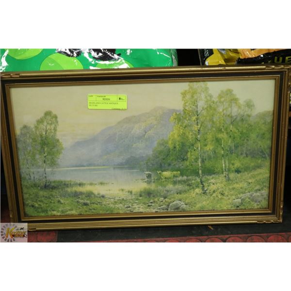 HIGHLAND CATTLE ANTIQUE PICTURE