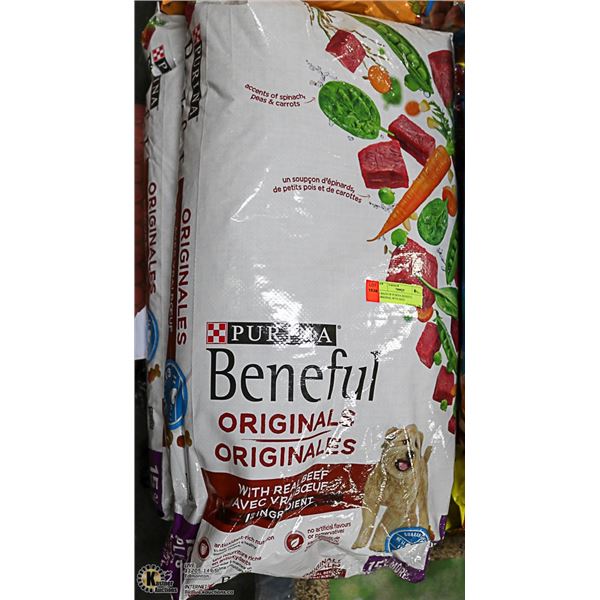 2 BAGS OF PURINA BENEFUL ORIGINAL WITH BEEF