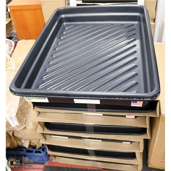 LOT OF 7 NEW 24"X36"X4.75" UTILITY TRAYS