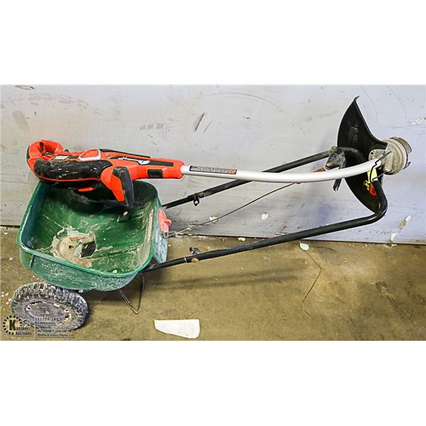 SCOTTS FERTILIZER WITH GRASS TRIMMER