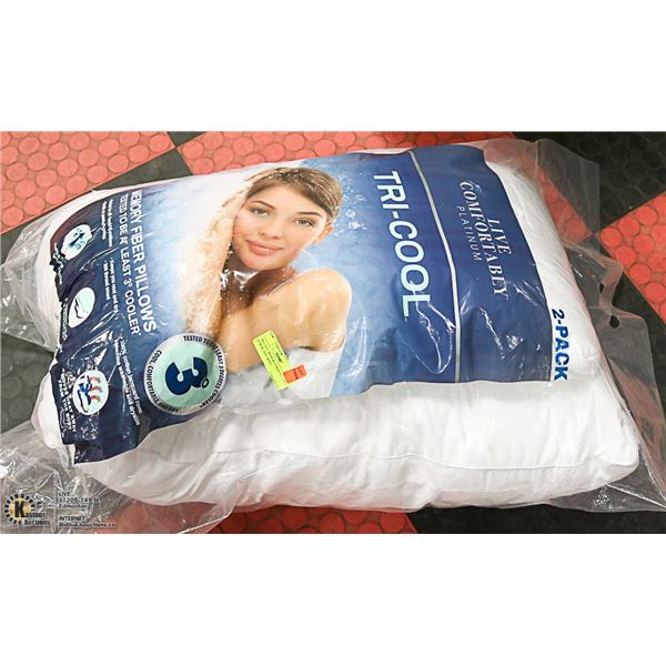 TRI-COOL MEMORY FIBER PILLOWS 2-PACK, SIZE: KING
