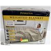 Image 1 : PENDLETON WEIGHTED BLANKET 15 LBS 48" X 72" BEIG