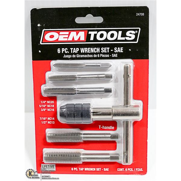 NEW OEMTOOLS 6 PC TAP WRENCH SET - SAE