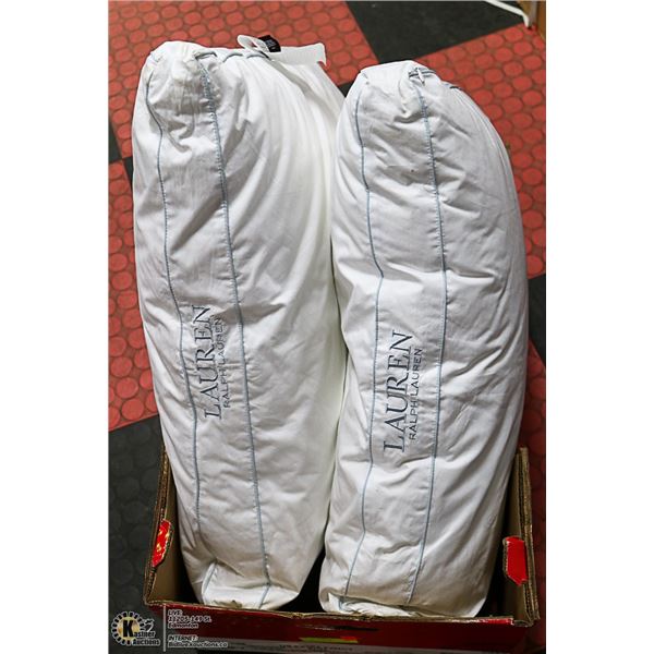 RALPH LAUREN QUEEN PILLOWS AUTHENTIC 2-PACK