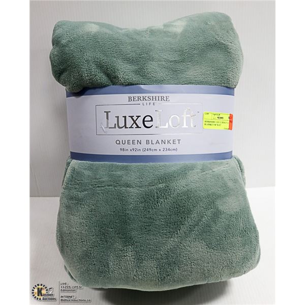 BERKSHIRE LIFE LUXESOFT QUEEN BLANKET 98" X 92"