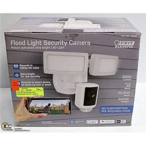 NEW FEIT OUTDOORS WIFI FLOODLIGHT SECUR. CAMERA