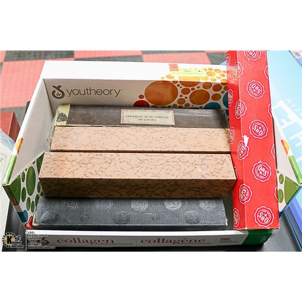 FLAT OF 8 ANTIQUE PIANO ROLLS