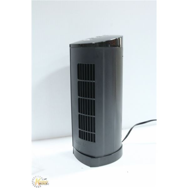 NEW BLACK TABLE FAN, 13" TALL