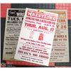 Image 1 : FOUR VINTAGE WRESTLING POSTERS AMERICAN