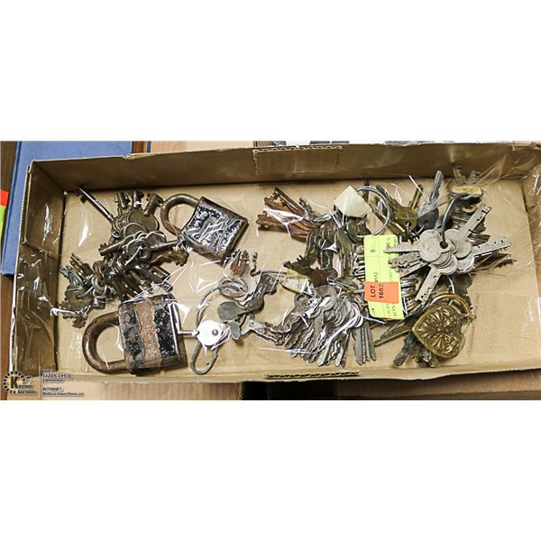 130 ANITIQUE KEYS/PADLOCKS/SKELETON/CNR/UNUSUAL