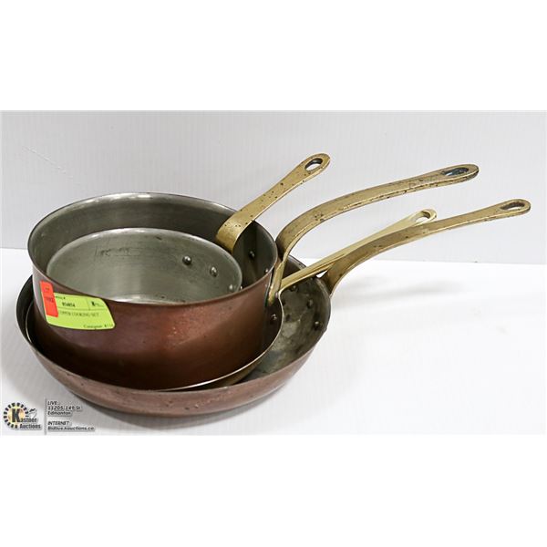 VINTAGE COPPER COOKING SET