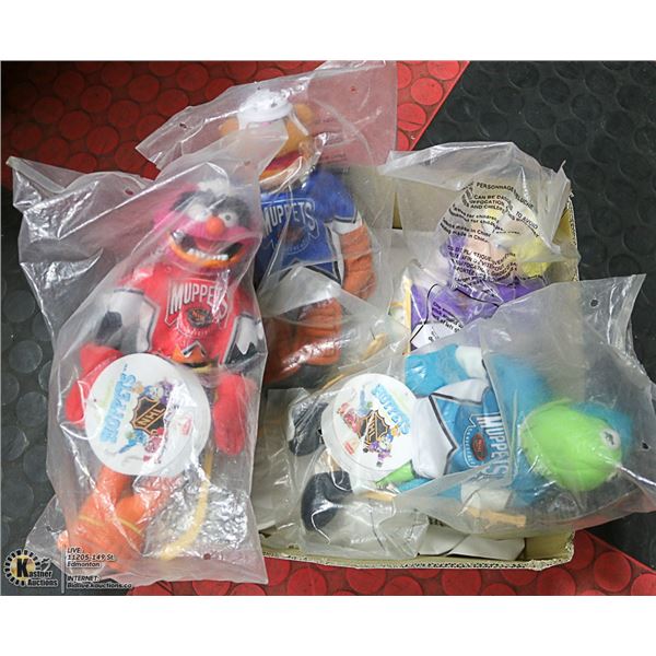 LOT OF 4 MUPPETS HOCKEY STUFFED TOYS
