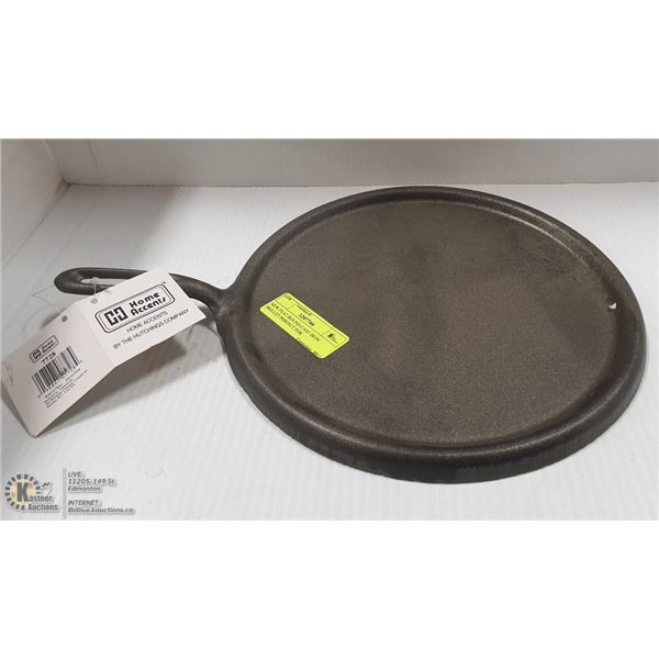 NEW FLAT ROUND CAST IRON SKILLET PERFECT FOR