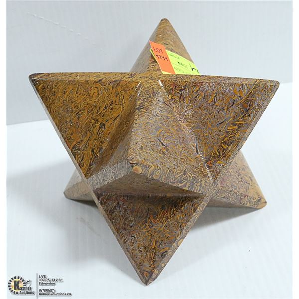 LARGE CARVED - CUBE OBELISK WITH