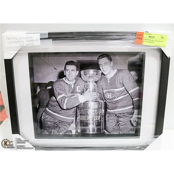 FRAMED MONTREAL CANADIANS STANLEY CUP PHOTO