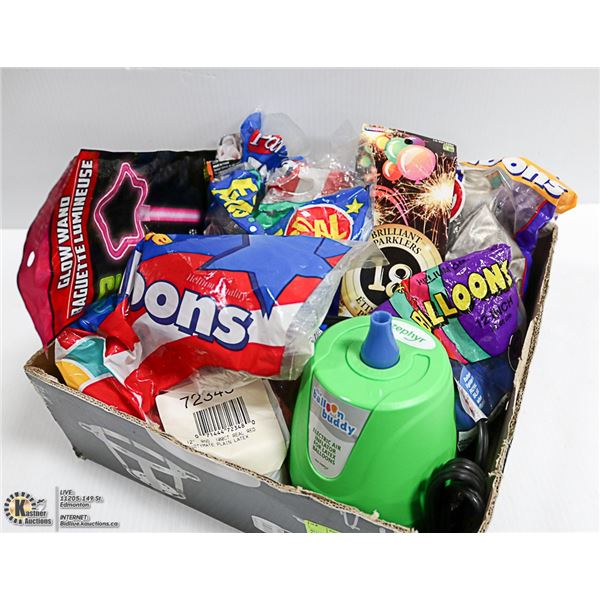 BOX WITH NEW BALLOON BUDDY ELECTRIC AIR