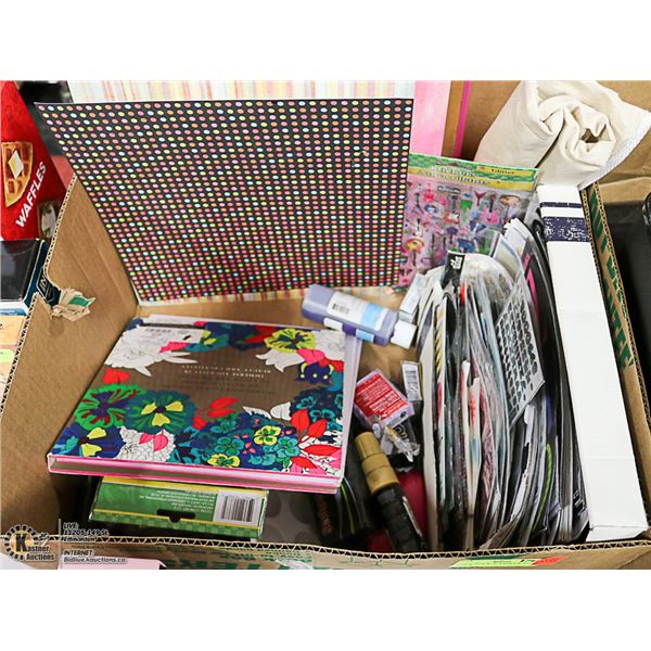 BOX W/ SCRAPBOOKING, ARTS &