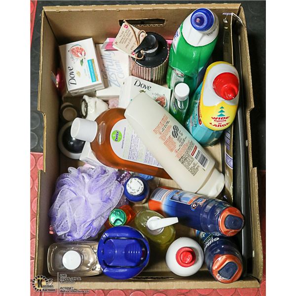 BOX W/HOUSEHOLD ACCESSORIES INCL.