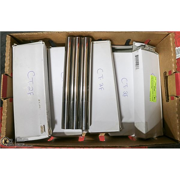 LOT OF 9 STAINLESS STEEL 2 CEGAR TUBE WITH FLASK