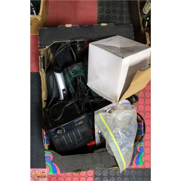 LOT OF GARAGE HEATERS, BATTERY BOOSTERS AND AIR