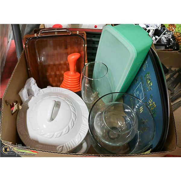 LARGE BOX WITH SOUP TOURINE WITH LID &