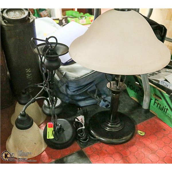 TABLE LAMP WITH MATCHING CELING LAMP