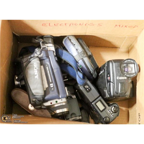 BOX OF OLD CAMERAS - FILM & VIDEO