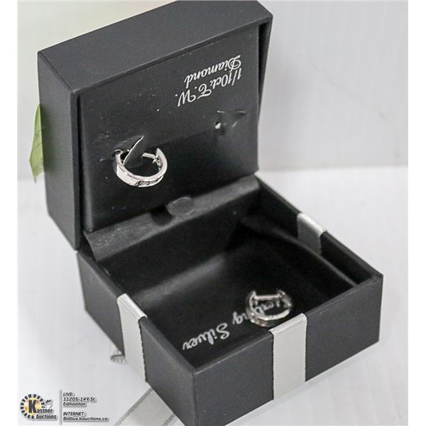 DIAMOND EARRINGS 1/10 CT NEW