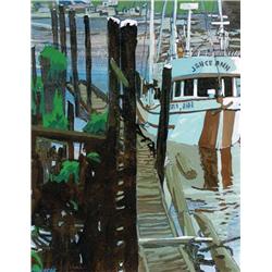 Timothy (Tim) John White - UNTITLED (BOAT AT DOCK)