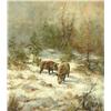 Image 1 :  European School - UNTITLED (BOARS IN A WINTER LANDSCAPE)