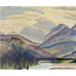 Joseph Ernest Sampson - UNTITLED (RIVER THROUGH THE MOUNTAINS)