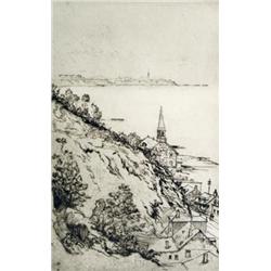 Robert Wakeham Pilot - UNTITLED (VIEW OF QUEBEC TOWN AND CHURCH)