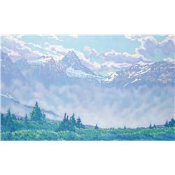 Deborah Lougheed Sinclair - MORNING MIST-MOUNT ASSINIBOINE