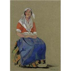 William Percival Weston - UNTITLED (SEATED WOMAN)