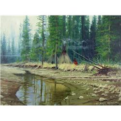 Richard (Rick) K. Berg - UNTITLED (CAMPED BY THE RIVER)
