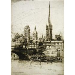 Caroline Helena Armington - LA CATHEDRALE ET LA SEINE A ROUEN