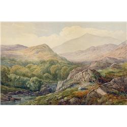 George Harlow White - LANDSCAPE WITH MOUNTAINS AND RIVER