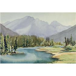 Margaret Dorothy Shelton - UNTITLED (RIVER IN THE ROCKIES)