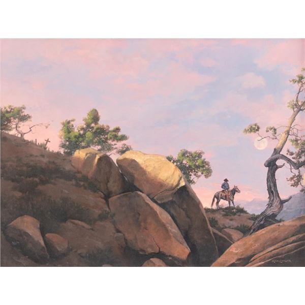 Ken Laager, oil on board