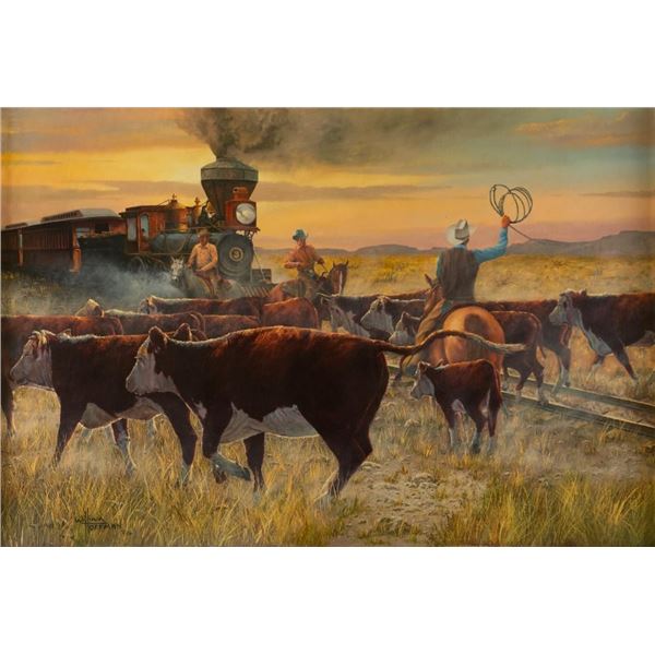 William Hoffman Oil On Canvas March In Montana William Hoffman Oil On Canvas March In Montana