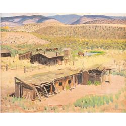 John Clymer, oil on board